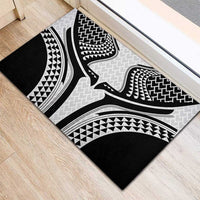 Hawaiian Kakau Art Tattoos Aquaman Style Rubber Doormat White Version - Polynesian Pride
