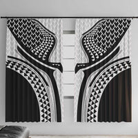 Hawaiian Kakau Art Tattoos Aquaman Style Window Curtain White Version - Polynesian Pride