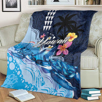 Hawaiian Honu Honi Ihu Blanket With Plumeria and Kakau Art Pattern LT03 - Polynesian Pride