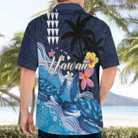 Hawaiian Honu Honi Ihu Hawaiian Shirt With Plumeria and Kakau Art Pattern LT03 - Polynesian Pride