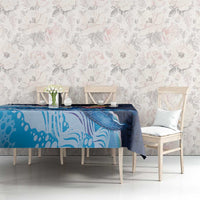 Hawaiian Honu Honi Ihu Tablecloth With Plumeria and Kakau Art Pattern LT03 - Polynesian Pride