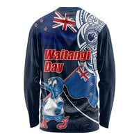 New Zealand Waitangi Long Sleeve Shirt Te Ra O Waitangi Maori Kiwis Bird LT03 - Polynesian Pride