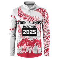 Cook Islands Marathon 2025-Pursuit in Paradise Button Sweatshirt Red Color LT03 Red - Polynesian Pride