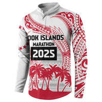 Cook Islands Marathon 2025-Pursuit in Paradise Button Sweatshirt Red Color LT03 - Polynesian Pride