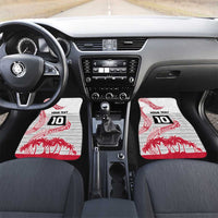 Cook Islands Marathon 2025-Pursuit in Paradise Car Mats Red Color LT03 Set 2pcs - Front Red - Polynesian Pride