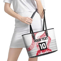Cook Islands Marathon 2025-Pursuit in Paradise Leather Tote Bag Red Color
