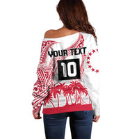 Cook Islands Marathon 2025-Pursuit in Paradise Off Shoulder Sweater Red Color