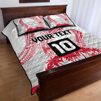 Cook Islands Marathon 2025-Pursuit in Paradise Quilt Bed Set Red Color LT03 - Polynesian Pride