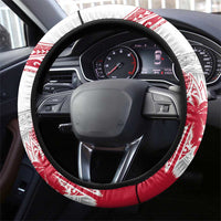 Cook Islands Marathon 2025-Pursuit in Paradise Steering Wheel Cover Red Color LT03 - Polynesian Pride