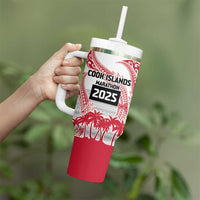 Cook Islands Marathon 2025-Pursuit in Paradise Tumbler With Handle Red Color LT03 - Polynesian Pride