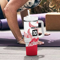 Cook Islands Marathon 2025-Pursuit in Paradise Tumbler With Handle Red Color LT03 - Polynesian Pride