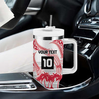 Cook Islands Marathon 2025-Pursuit in Paradise Tumbler With Handle Red Color LT03 - Polynesian Pride