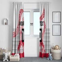 Cook Islands Marathon 2025-Pursuit in Paradise Window Curtain Red Color LT03 - Polynesian Pride