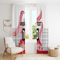 Cook Islands Marathon 2025-Pursuit in Paradise Window Curtain Red Color LT03 - Polynesian Pride