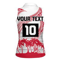 Cook Islands Marathon 2025-Pursuit in Paradise Women Sleeveless Polo Shirt Red Color