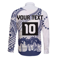 Cook Islands Marathon 2025-Pursuit in Paradise Family Matching Long Sleeve Bodycon Dress and Hawaiian Shirt Blue Color