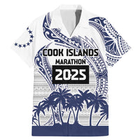 Cook Islands Marathon 2025-Pursuit in Paradise Family Matching Mermaid Dress and Hawaiian Shirt Blue Color