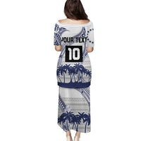 Cook Islands Marathon 2025-Pursuit in Paradise Puletasi Blue Color LT03 - Polynesian Pride