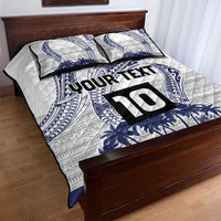 Cook Islands Marathon 2025-Pursuit in Paradise Quilt Bed Set Blue Color LT03 - Polynesian Pride