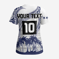 Cook Islands Marathon 2025-Pursuit in Paradise Scrub Top Blue Color - Polynesian Pride