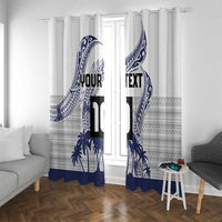 Cook Islands Marathon 2025-Pursuit in Paradise Window Curtain Blue Color LT03 With Grommets Blue - Polynesian Pride