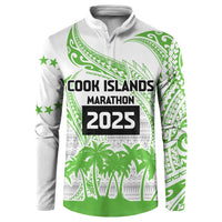 Cook Islands Marathon 2025-Pursuit in Paradise Button Sweatshirt Green Color LT03 Green - Polynesian Pride