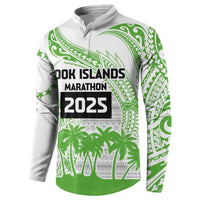 Cook Islands Marathon 2025-Pursuit in Paradise Button Sweatshirt Green Color LT03 - Polynesian Pride