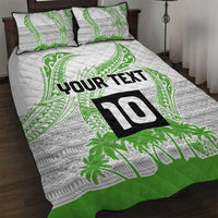 Cook Islands Marathon 2025-Pursuit in Paradise Quilt Bed Set Green Color LT03 Green - Polynesian Pride