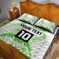 Cook Islands Marathon 2025-Pursuit in Paradise Quilt Bed Set Green Color LT03 - Polynesian Pride