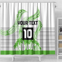 Cook Islands Marathon 2025-Pursuit in Paradise Shower Curtain Green Color