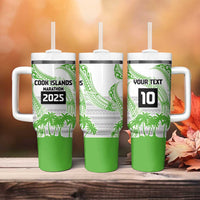 Cook Islands Marathon 2025-Pursuit in Paradise Tumbler With Handle Green Color LT03 - Polynesian Pride