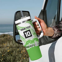 Cook Islands Marathon 2025-Pursuit in Paradise Tumbler With Handle Green Color LT03 - Polynesian Pride