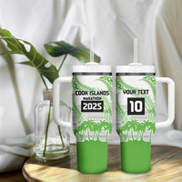 Cook Islands Marathon 2025-Pursuit in Paradise Tumbler With Handle Green Color LT03 - Polynesian Pride