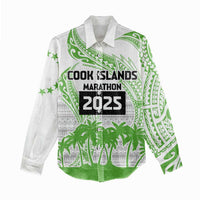 Cook Islands Marathon 2025-Pursuit in Paradise Women Casual Shirt Green Color
