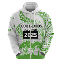 Cook Islands Marathon 2025-Pursuit in Paradise Zip Hoodie Green Color