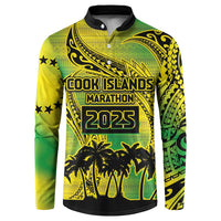 Cook Islands Marathon 2025-Pursuit in Paradise Button Sweatshirt Special Edition LT03 Yellow-Green - Polynesian Pride