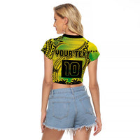 Cook Islands Marathon 2025-Pursuit in Paradise Raglan Cropped T Shirt Special Edition LT03 - Polynesian Pride