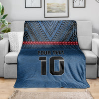 Custom Toa Samoa Rugby Blanket Samoan Warrior Ula Fala Tribal Pattern LT03 - Polynesian Pride