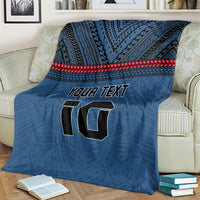 Custom Toa Samoa Rugby Blanket Samoan Warrior Ula Fala Tribal Pattern LT03 - Polynesian Pride