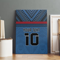 Custom Toa Samoa Rugby Canvas Wall Art Samoan Warrior Ula Fala Tribal Pattern LT03 - Polynesian Pride