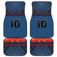 Custom Toa Samoa Rugby Car Mats Samoan Warrior Ula Fala Tribal Pattern LT03 - Polynesian Pride