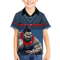 Custom Toa Samoa Rugby Hawaiian Shirt Samoan Warrior Ula Fala Tribal Pattern LT03 - Polynesian Pride
