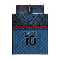 Custom Toa Samoa Rugby Quilt Bed Set Samoan Warrior Ula Fala Tribal Pattern LT03 - Polynesian Pride