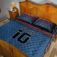 Custom Toa Samoa Rugby Quilt Bed Set Samoan Warrior Ula Fala Tribal Pattern LT03 - Polynesian Pride