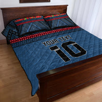 Custom Toa Samoa Rugby Quilt Bed Set Samoan Warrior Ula Fala Tribal Pattern LT03 - Polynesian Pride