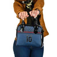 Custom Toa Samoa Rugby Shoulder Handbag Samoan Warrior Ula Fala Tribal Pattern LT03 One Size Blue - Polynesian Pride