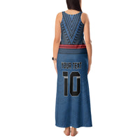 Custom Toa Samoa Rugby Tank Maxi Dress Samoan Warrior Ula Fala Tribal Pattern LT03 - Polynesian Pride