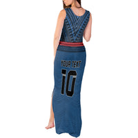 Custom Toa Samoa Rugby Tank Maxi Dress Samoan Warrior Ula Fala Tribal Pattern LT03 - Polynesian Pride