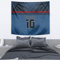 Custom Toa Samoa Rugby Tapestry Samoan Warrior Ula Fala Tribal Pattern LT03 - Polynesian Pride