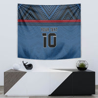 Custom Toa Samoa Rugby Tapestry Samoan Warrior Ula Fala Tribal Pattern LT03 - Polynesian Pride